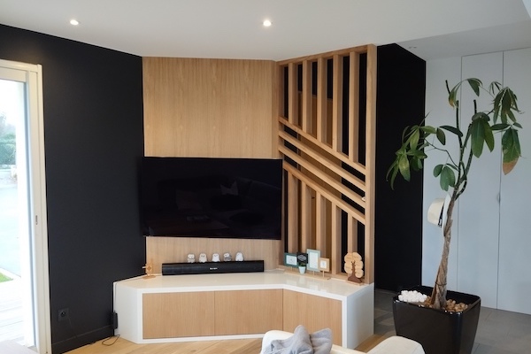 cloison vitrée et habillage sol & mur