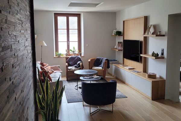 pièce de vie agencée par menusier