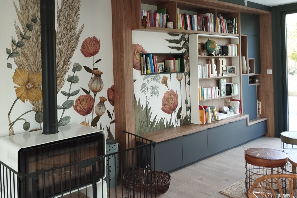 pièce de vie agencée par menusier